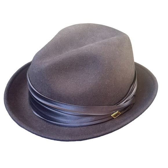 STACY ADAMS Men's Crushable Wool Felt Snap Brim Fedora Hat Large - Picture 1 of 11